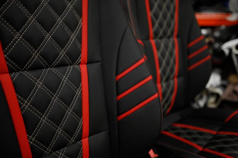 Auto Upholstery for your car `s interior with leather, vinyl or fabric